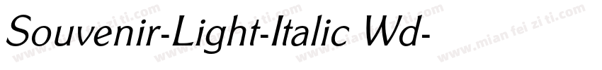 Souvenir-Light-Italic Wd字体转换